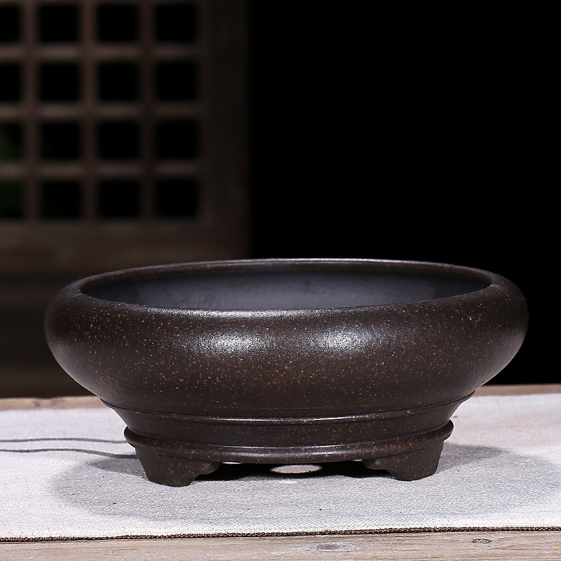 宜兴紫砂花盆多肉菖蒲文竹盆栽盆景花盆无孔水仙水培植物盆景花盆