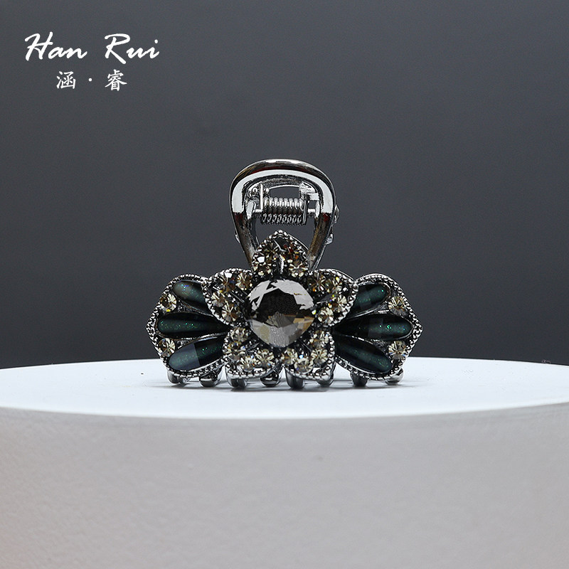 抓夹女高级感发量少小号发卡顶夹