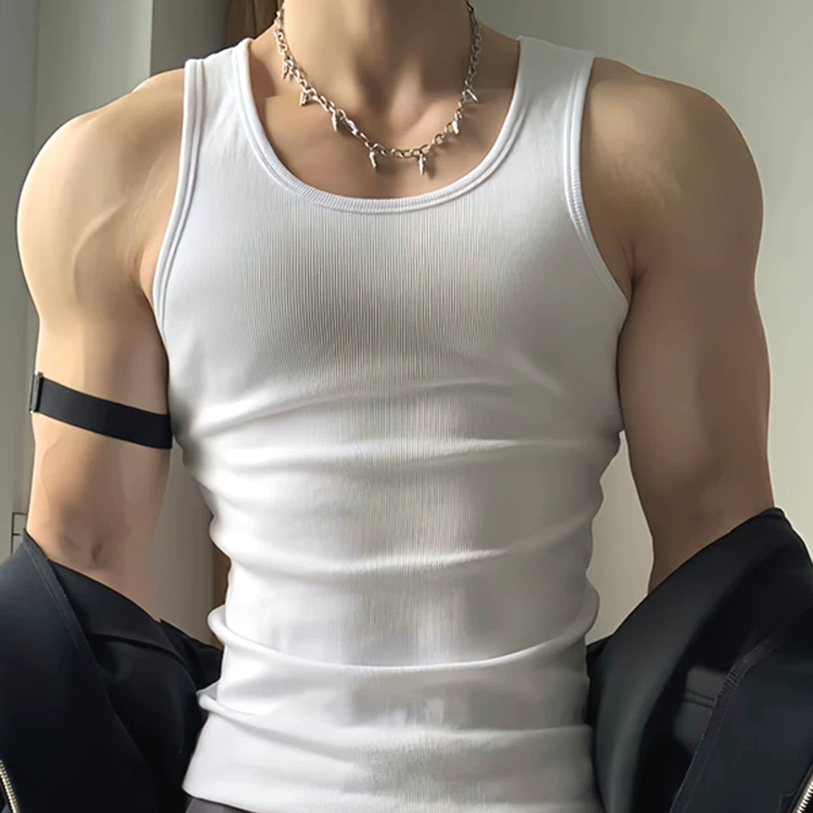 美式硬汉风纯棉螺纹背心肌肉男紧身弹力无袖t恤健身训练运动坎肩,男装,T恤,淘宝优惠券,粉丝福利购,淘宝优惠卷