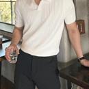 丝光棉冰丝针织衫 短袖 美式 男海鸥领修身 潮 卫衣凉感透气工装 polo衫