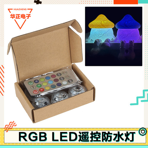 RGB迷你LED遥控防水灯