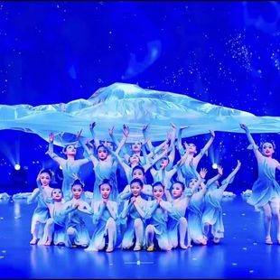 逐浪奏鸣曲舞蹈儿童古典舞唧唧傣族鱼儿演出服少儿群舞欢歌表演