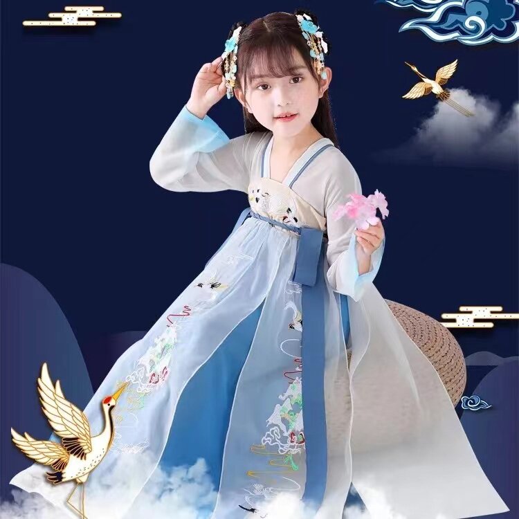 儿童古典舞蹈服飘逸仙女服儿童汉汉服