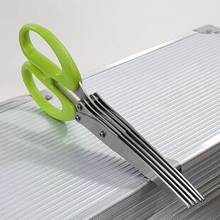 德国不锈钢5层7层锋利剪刀保密票据碎纸剪辅食碎肉碎葱剪scissors