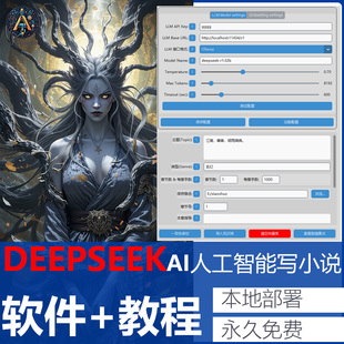 ai写小说软件永久版工具本地部署deepseek仅支持win附带使用教程