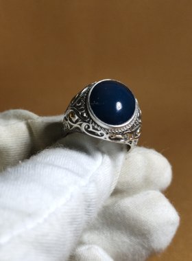 老周戒指多米尼加纯银活口