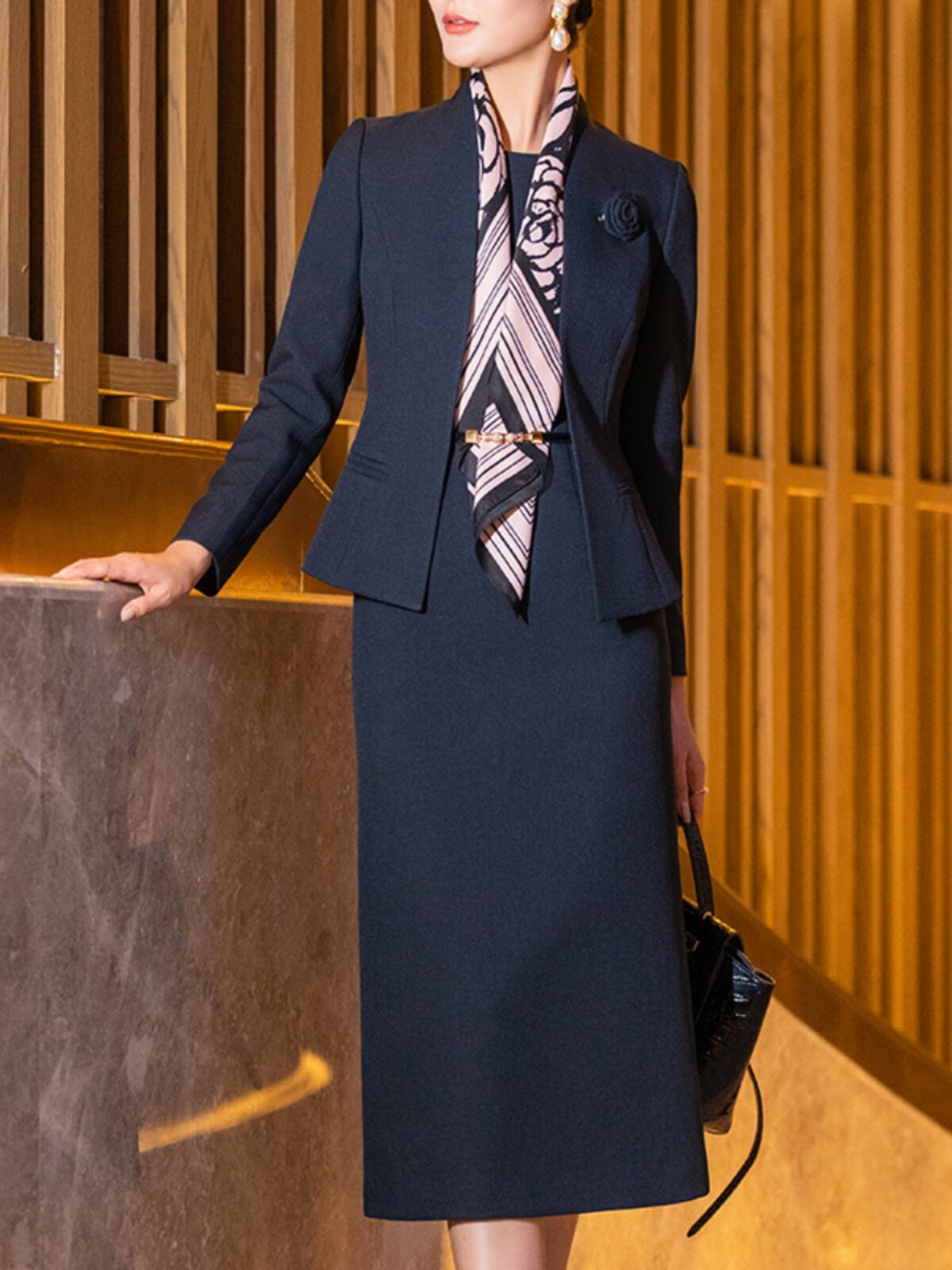 FASHION SUIT SKIRT WOMENS AUTUMN AND WINTER 2024 NEW TEMPERAMENT DIGNIFIED SLIM PROFESSIONAL TWO-PIECE SKIRT