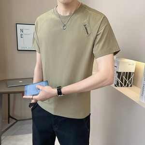 @店主 2025新款设计男士高克重圆领短袖T恤半袖6682-P48图片
