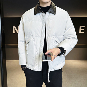 @标巴恩风翻领工装老钱羽绒服潮流男外套905-P195