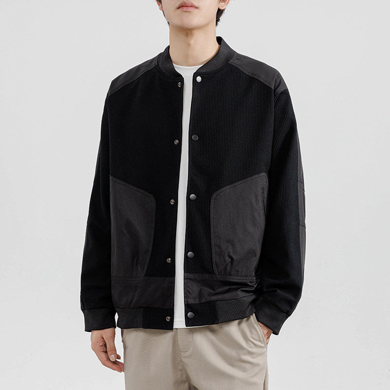 @无影墙-针织设计感春秋季工装棒球服长袖夹克外套8602-P105,男装夹克,电商D246