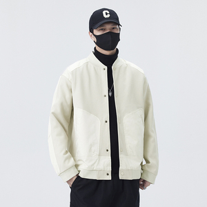 @无影墙-针织设计感春秋季工装棒球服长袖夹克外套8602-P105图片
