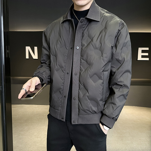 @标-新款老钱风外套羽绒服潮流男翻领上衣9952-P185图片