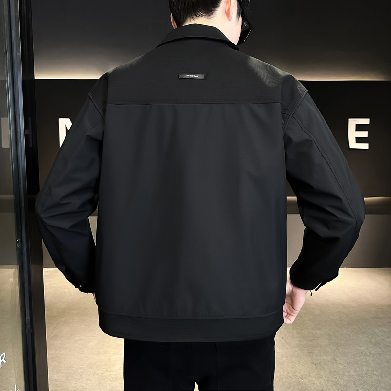 @店主-淘系男士高端针织拼接假两件工装夹克外套505-P100,男装夹克,电商D246