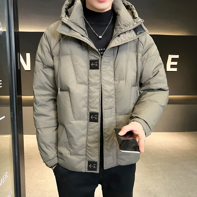 @店主风-抖音设计感白鸭绒羽绒服潮流男连帽上衣1832-P190，男装羽绒服，电商D246