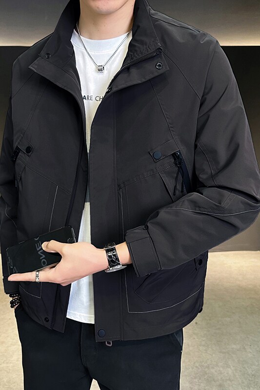@店主-2025春装抖音男士辑明线工装夹克外套JK145-P85,男装夹克,电商D246