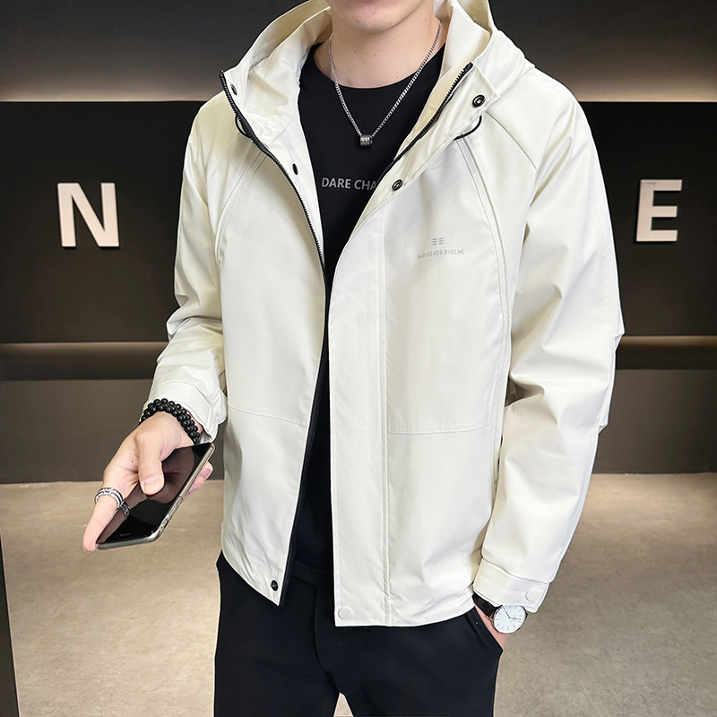 @店主风-冲锋衣春秋季新款工装连帽长袖夹克外套3502-P125,男装夹克,电商D246