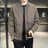 抖音原版面料男士外套棒球领工装夹克男2220薄P90二棉P100，男装夹克，电商D246