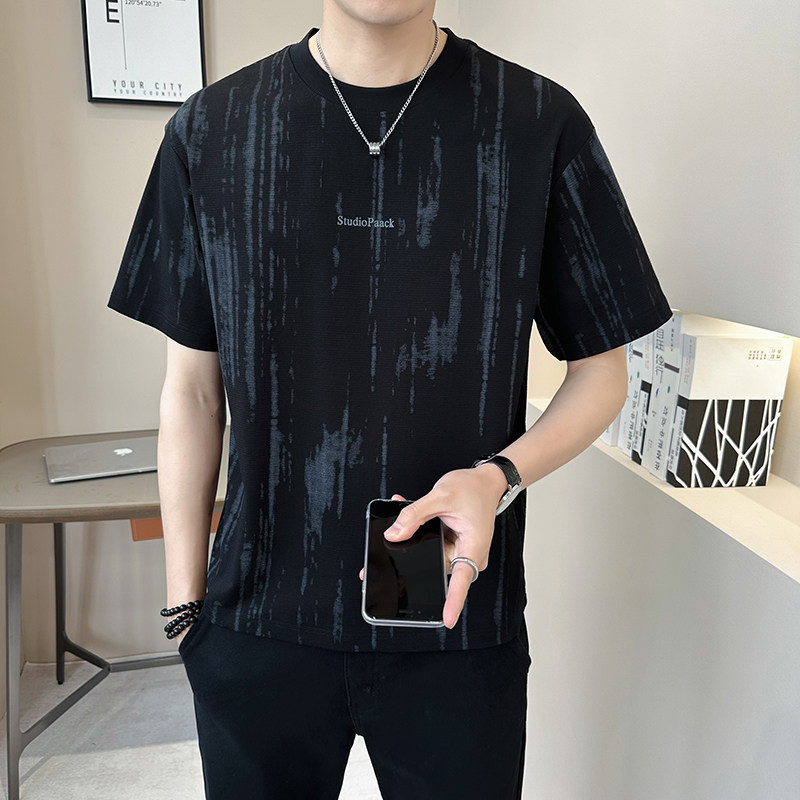 @店主扎染设计男士高克重圆领渐变短袖T恤半袖85232-P48,男装T恤,电商D246