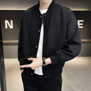 @店主风-针织设计感春秋季工装棒球服长袖夹克外套1207-P105图片