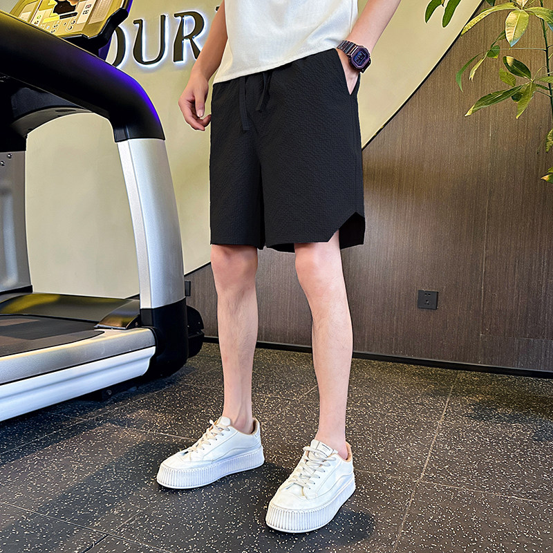 抖音社会小伙冰丝泡泡纱短裤男五分裤休闲运动薄款2310-P35,男装休闲裤,电商D246