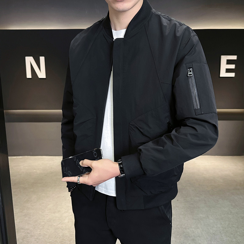 抖音 2025春装男士外套棒球领工装夹克男8702-P105图片