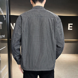 @店主风-工装格子春秋季新款翻领长袖夹克外套1101-P95，男装夹克，电商D246