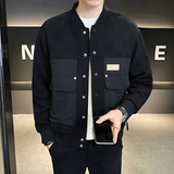 @店主风-针织设计感春秋季工装棒球服长袖夹克外套6006-P125，男装夹克，电商D246