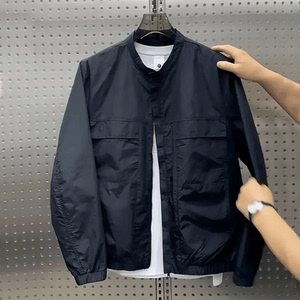 抖音原版硬挺面料春装男士外套立领工装夹克男JK141-P60