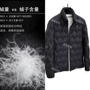 @新标90 网图抖音外套羽绒服轻奢菱形格男外套2510-P210图片