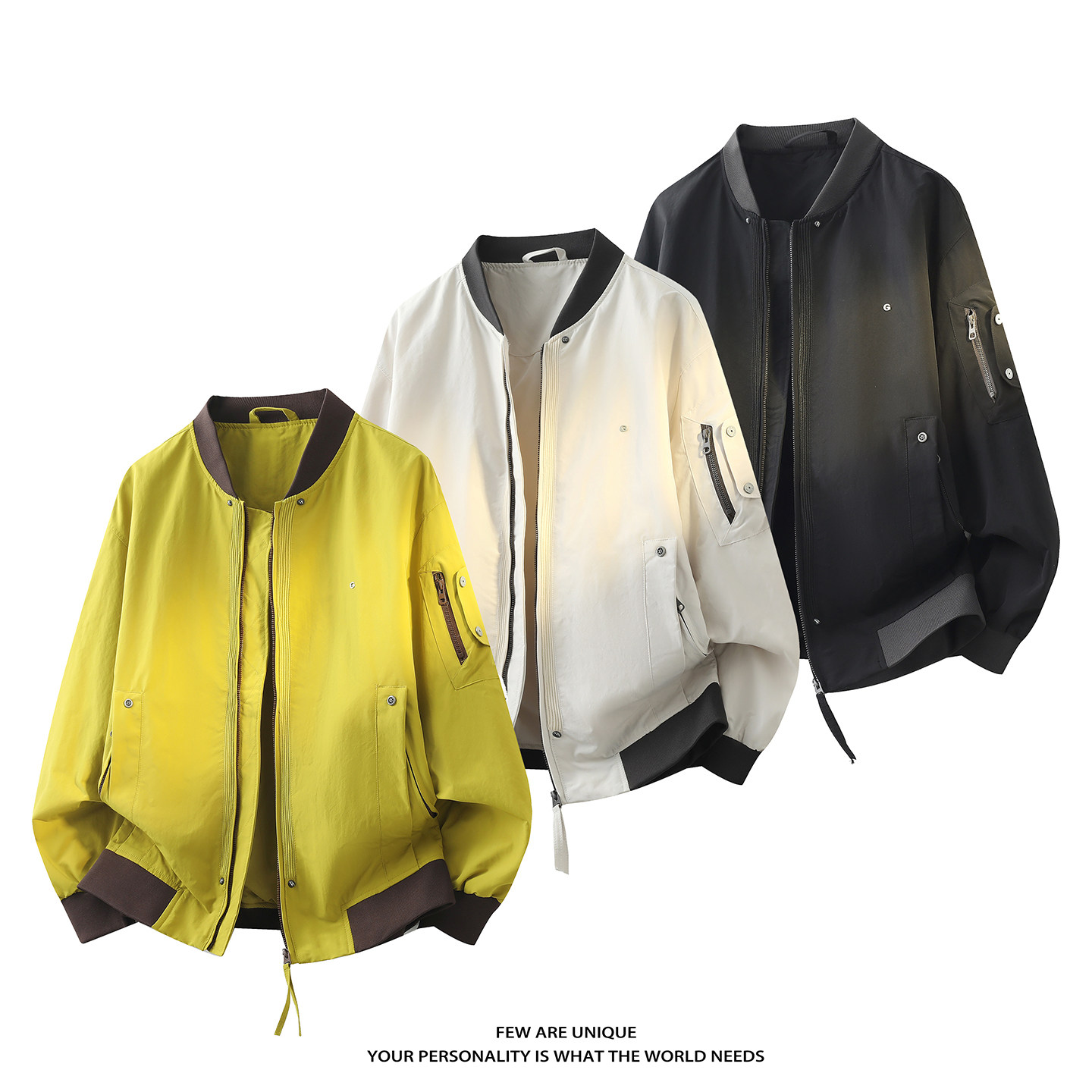 3D平铺-2026春秋新款男士外套棒球领工装夹克男26006-P105，男装夹克，电商D246