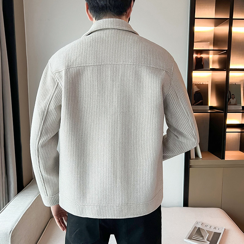 @店主风-不起球高端加厚条纹毛呢工装呢子冬装夹克外套N852-P155,男装夹克,电商D246
