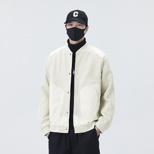 @无影墙-针织设计感春秋季工装棒球服长袖夹克外套8602-P105