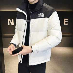 @店主风-冬白鸭绒拼接立领羽绒服潮流男拼接上衣YR855-P135图片