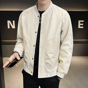 @店主风-针织设计感春秋季工装棒球服长袖夹克外套8602-P105图片