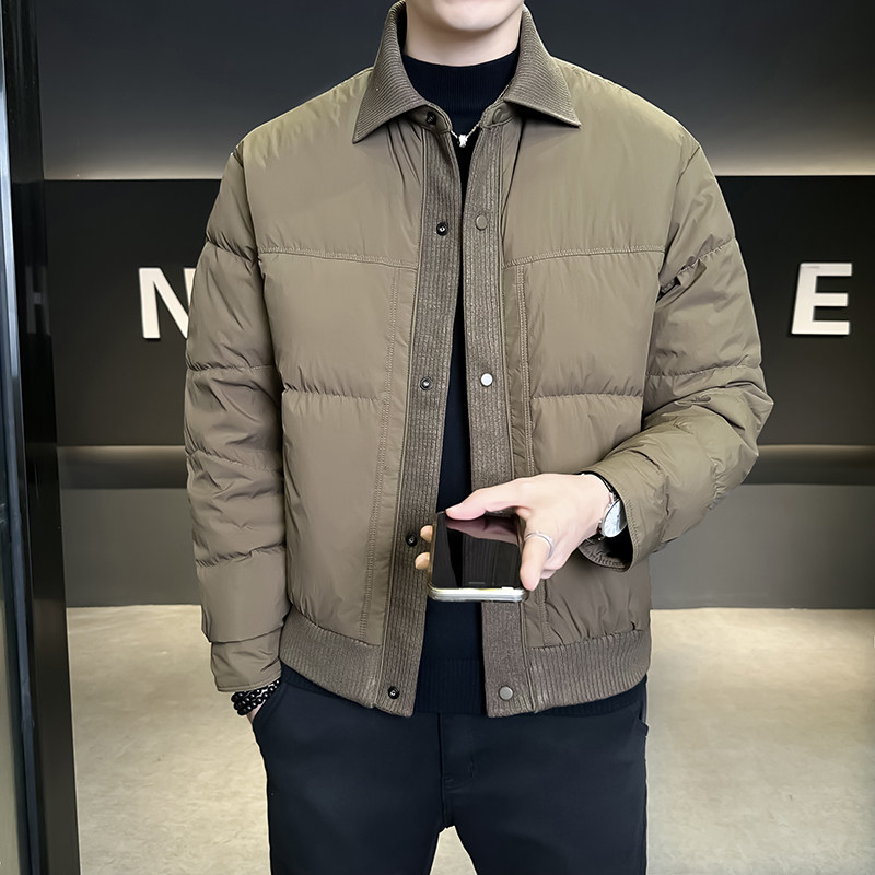 @标针织拼接2025新款外套羽绒服设计感男外套88072-P195,男装羽绒服,电商D246