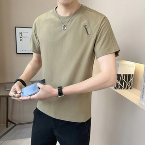 @店主 2025新款设计男士高克重圆领短袖T恤半袖6682-P48图片