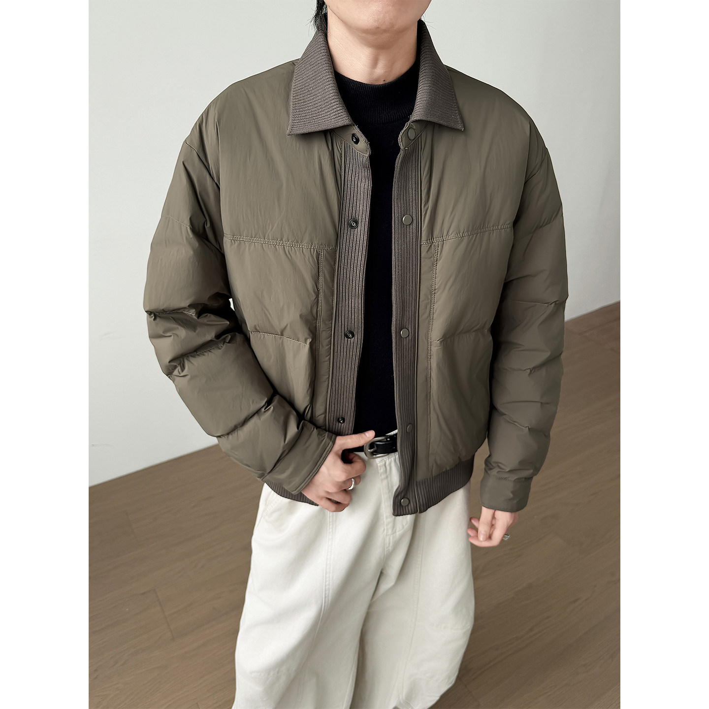 @标美式针织拼接2025新款外套羽绒服设计感男外套88072-P195,男装羽绒服,电商D246