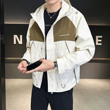 @店主风-冲锋衣织带拼接新款工装连帽长袖夹克外套609-P108，男装夹克，电商D246