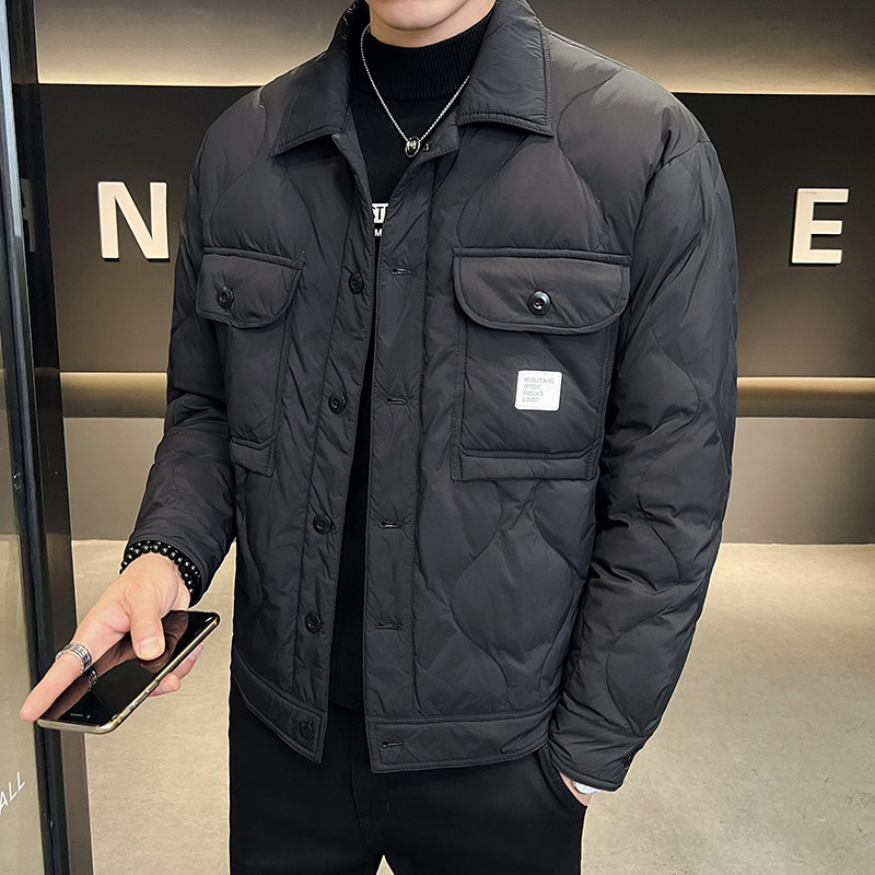 @店主风-美式工装冬新款衬衫领羽绒服潮流男-2521-P170,男装羽绒服,电商D246
