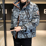 @店主风-冬季新款撞色图案潮流棉衣男时尚上衣-MY519-P105，男装棉衣，电商D246