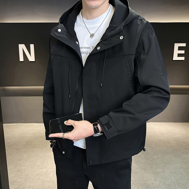 @店主风-冲锋衣春秋季工装连帽长袖夹克外套12502-P105控158,男装夹克,电商D246