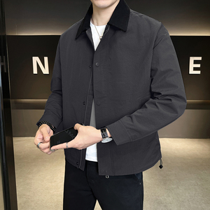 @店主-2025春秋装装连帽男士立体裁剪拼接工装夹克外套111-P100图片