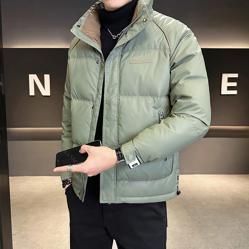 @店主风-冬新款亮面羽绒服潮流男立领拼色-8582-P165控258图片