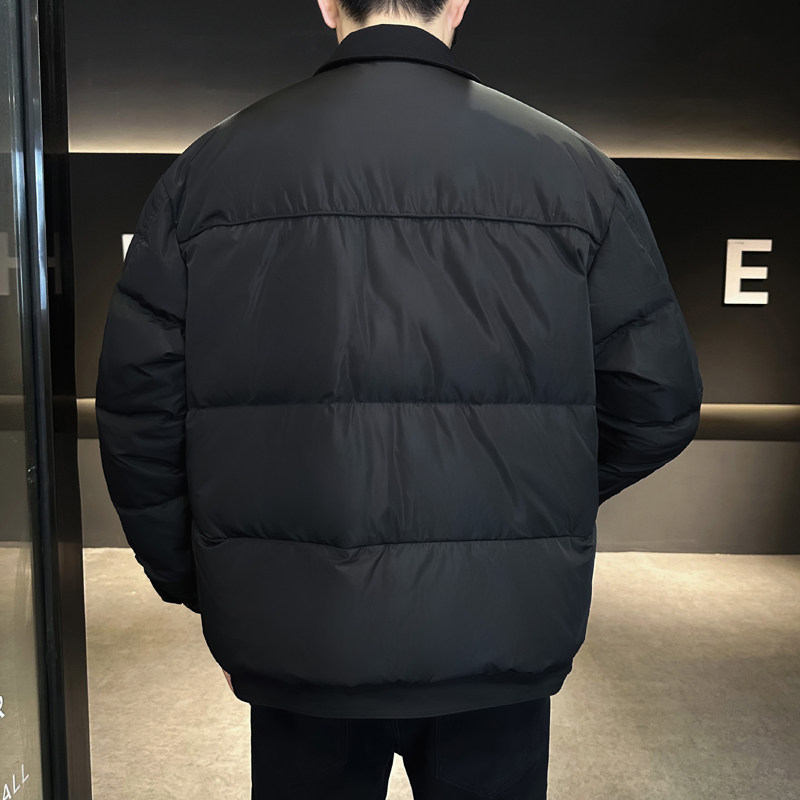 @标有报告冬白鸭绒拼接翻领羽绒服潮流男拼接衣YR860-P150,男装羽绒服,电商D246