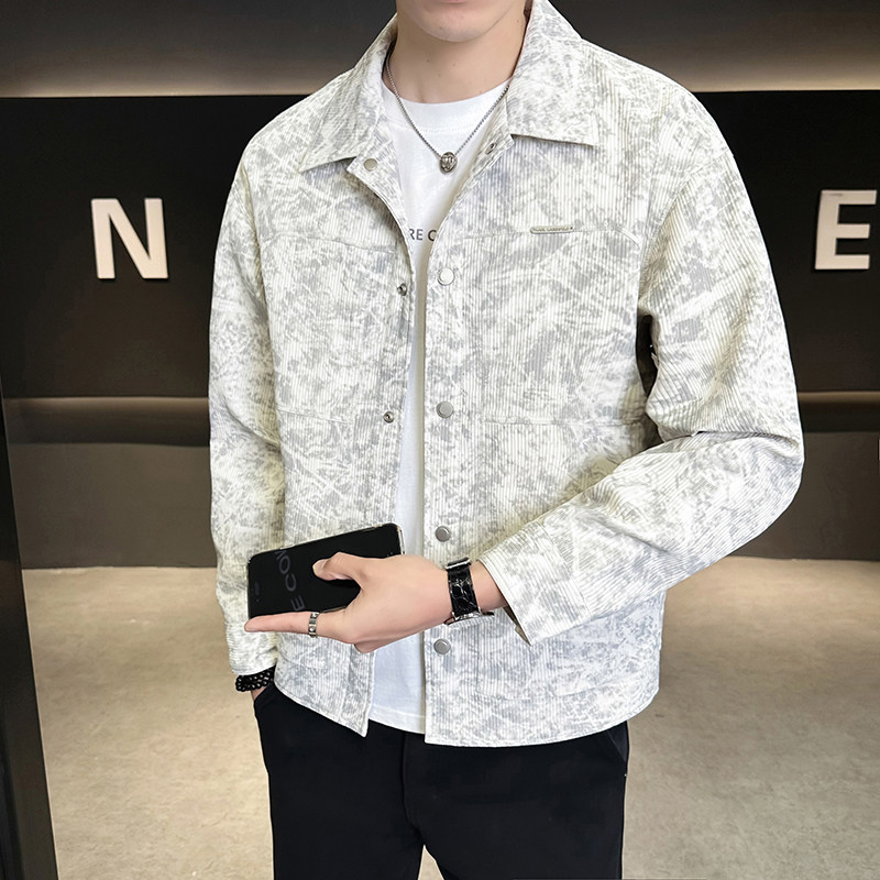 @店主-淘系男士高端扎染条纹工装夹克外套101-P105图片