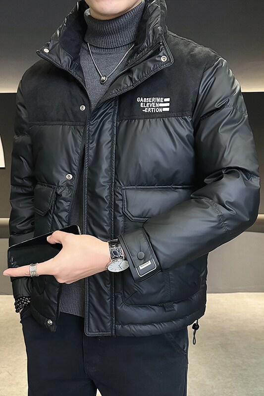 @店主风-新款冬白鸭绒羽绒服潮流男拼接上衣YR876-P185,男装羽绒服,电商D246