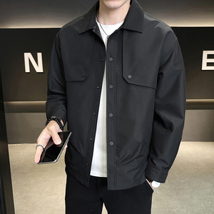 @店主-2025春装淘系男士高端纯色商务工装夹克外套119-P105图片