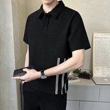 新华夫格280克冰感高级感拼接短袖T恤polo衫PL516-P5588，男装Polo衫，电商D246