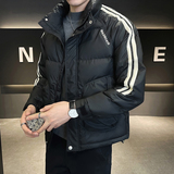 @店主风-免洗面料冬立领织带羽绒服潮流男9935-P100，男装羽绒服，电商D246