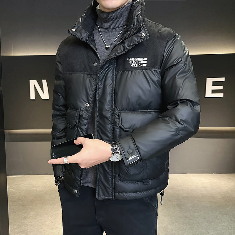 @店主风-新款冬白鸭绒羽绒服潮流男拼接上衣YR876-P185图片